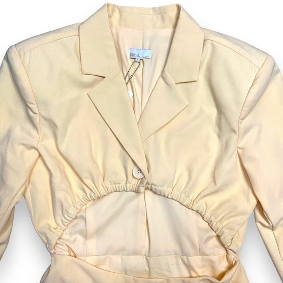 DANIELLE Bernstein Cut Out Blazer Dress in Buttermilk - Size Small - Picture 4 of 8